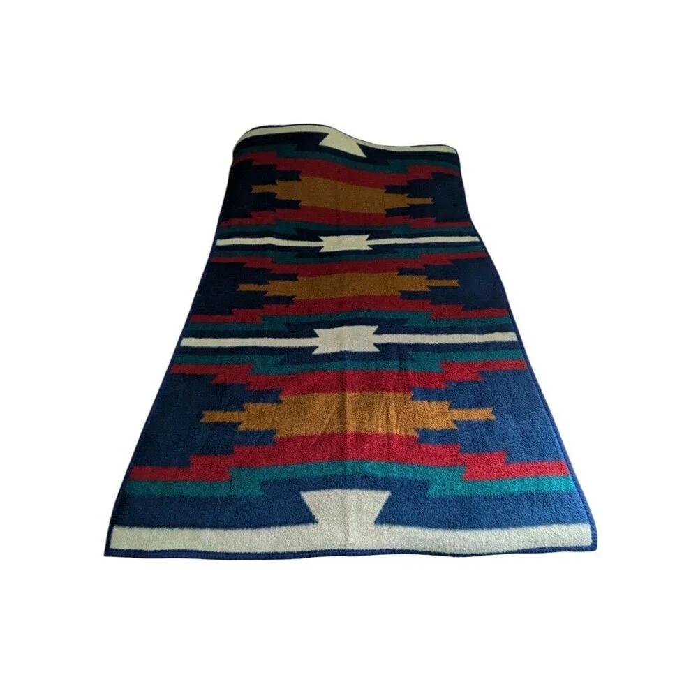 Vintage Biederlack Blanket Southwest Aztec Design